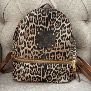 Leopard Print Mini Backpack